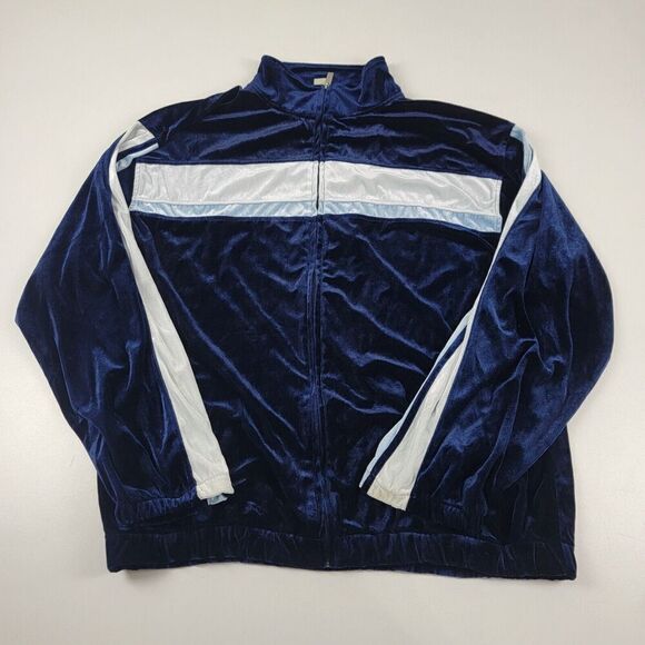 GODBODY Velour Track Jacket Mens 2XL Hip Hop Vintage Rap Full Zip Vtg 90s Y2k - Picture 1 of 9